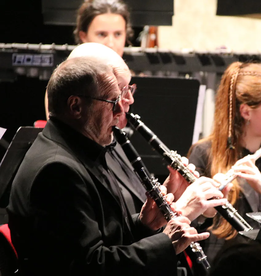 Groupe de clarinettistes en situation de concert — concert de Sainte-Cécile du 7 décembre 2025 à Golbey