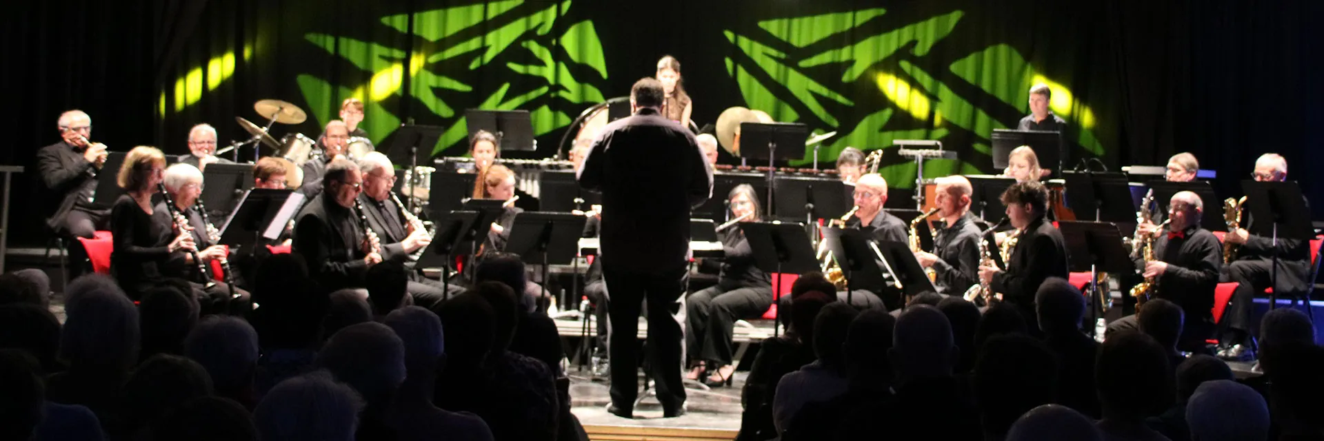 Vue panoramique de l’Orchestre d’harmonie de Golbey — concert de Sainte-Cécile du 7 décembre 2025 à Golbey