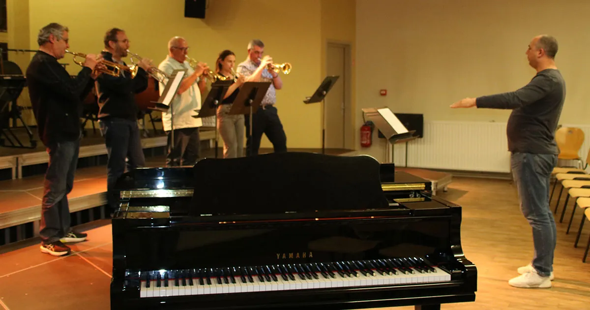 Magic Trumpets en formation sur scène — auditions de printemps du 10 avril 2026 à l’École de musique de Golbey