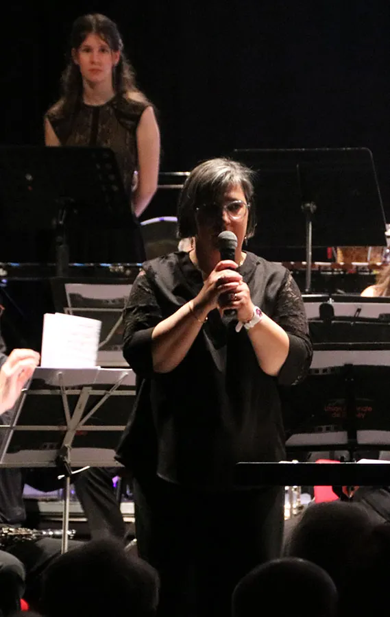 Prise de parole devant les musiciens et le public — concert de printemps du 10 mai 2026 à Golbey