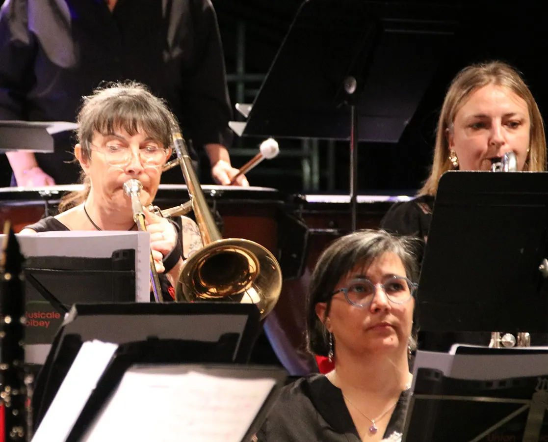 Tromboniste jouant au sein de l’Orchestre d’harmonie — concert de printemps du 10 mai 2026 à Golbey