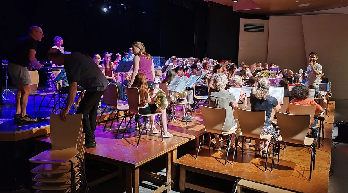 Musiciens réunis derrière leurs pupitres — rencontre de classe d’orchestre du 23 mai 2026 à Vandœuvre-lès-Nancy