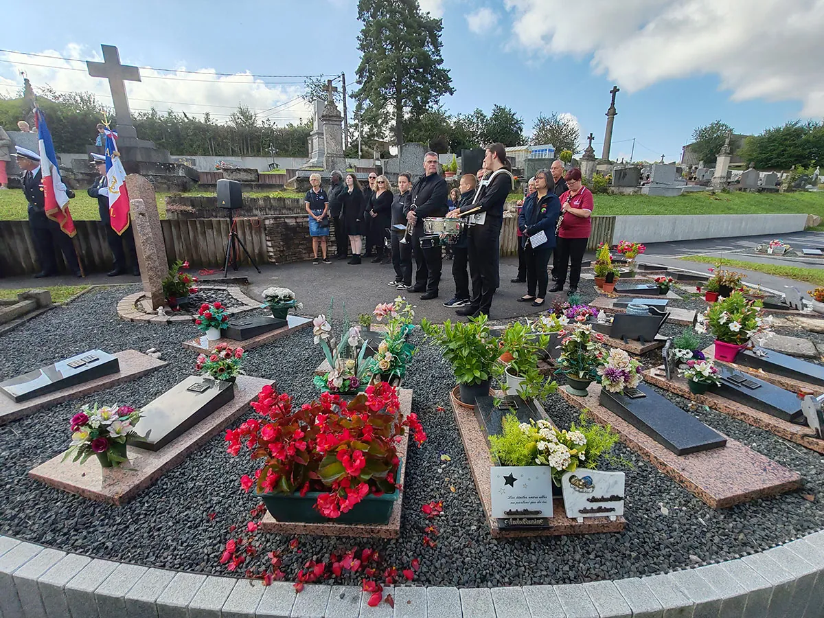 Cimetiere Chaumousey Orchestre d’harmonie Golbey — cérémonie de Ténèbran à Chaumousey