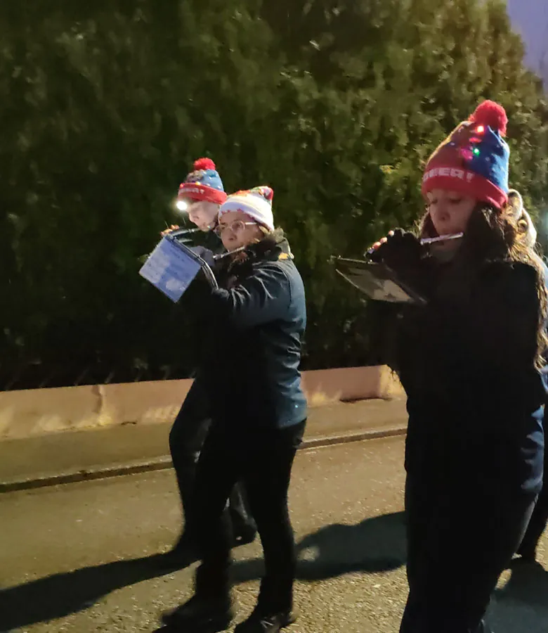 Flûtistes — parade de Noël à Golbey