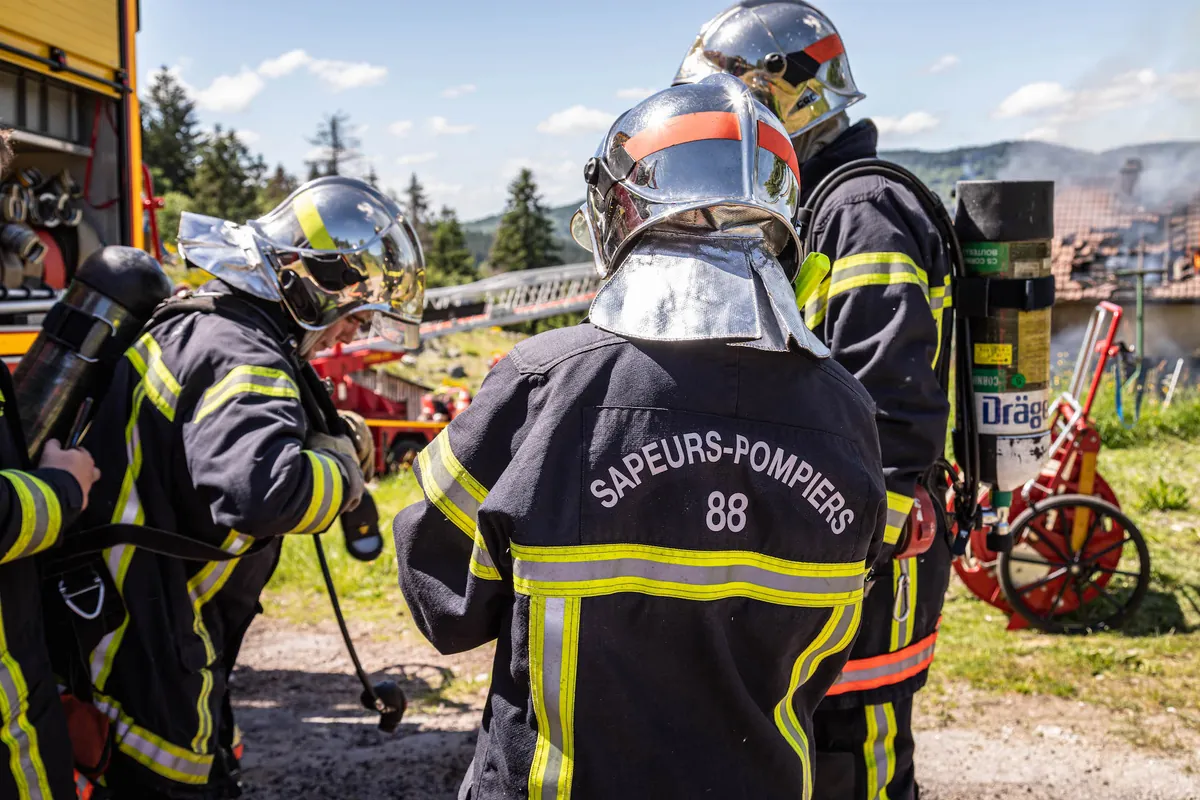 Sapeurs-pompiers des Vosges en intervention