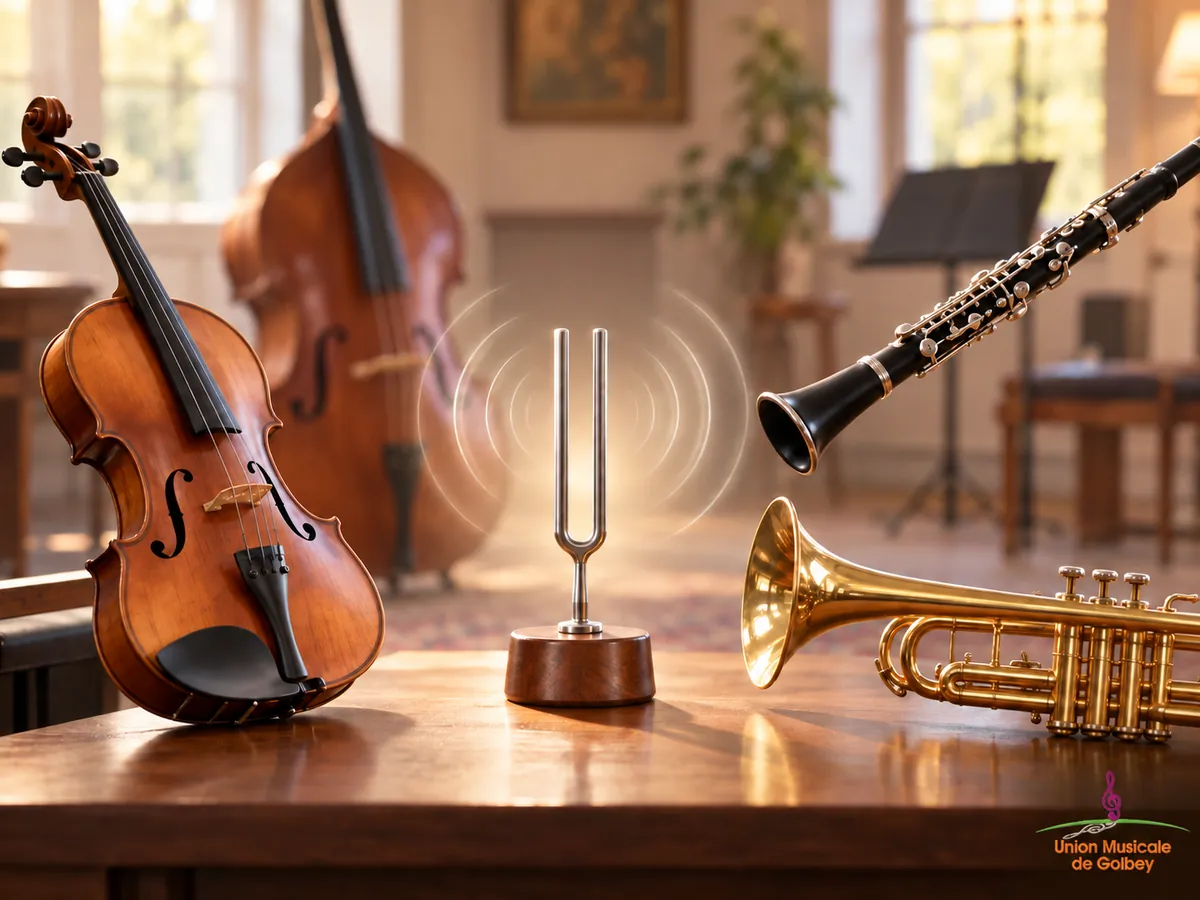 Un violon, une clarinette et une trompette réunis autour d’un même diapason