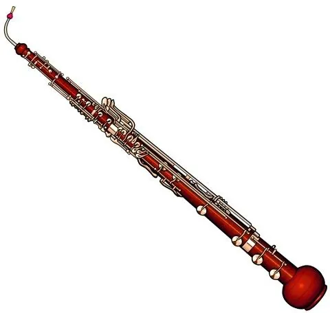 Heckelphone, grand instrument à vent à anche double apparenté au hautbois.