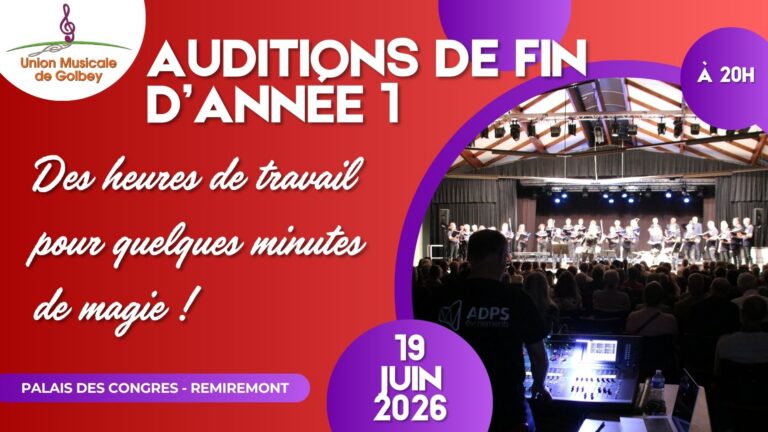 Auditions de fin d’années de l’école de musique de Golbey 2026 (partie 1)