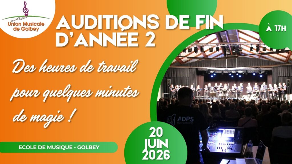 Auditions de fin d’années de l’école de musique de Golbey 2026 (partie 2)