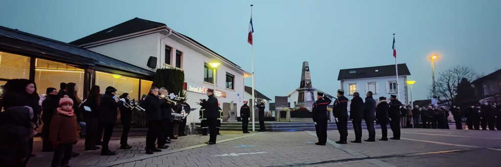 Sainte Barbe 2024 à Golbey avec les sapeurs pompiers et l'orchestre d'harmonie de Golbey