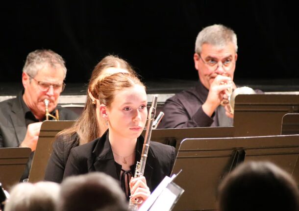 Concert de la Sainte Cécile 2024 à Golbey - flute et trompettes