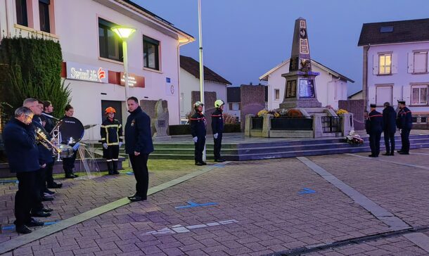 Sainte Barbe 2024 à Golbey avec les sapeurs pompiers et l'orchestre d'harmonie de Golbey