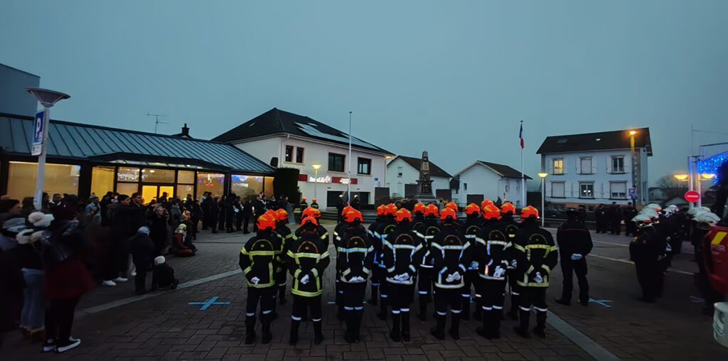 Sainte Barbe 2024 à Golbey avec les sapeurs pompiers et l'orchestre d'harmonie de Golbey