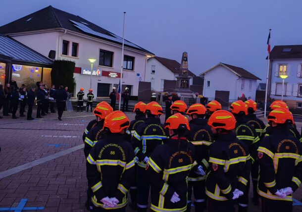 Sainte Barbe 2024 à Golbey avec les sapeurs pompiers et l'orchestre d'harmonie de Golbey