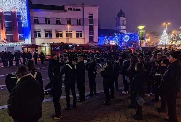 Sainte Barbe 2024 à Golbey avec les sapeurs pompiers et l'orchestre d'harmonie de Golbey