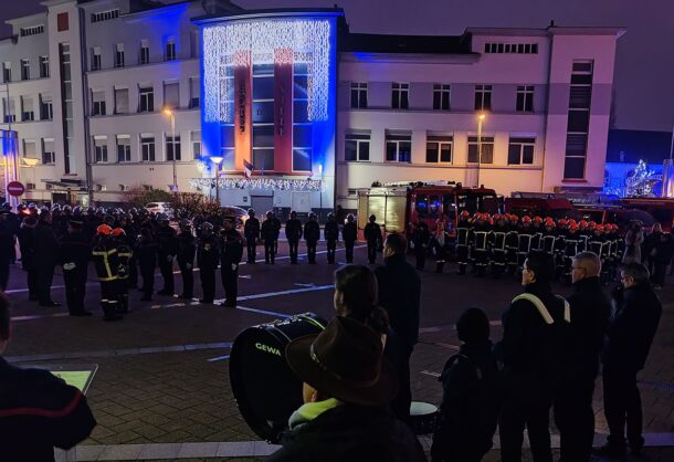 Sainte Barbe 2024 à Golbey avec les sapeurs pompiers et l'orchestre d'harmonie de Golbey