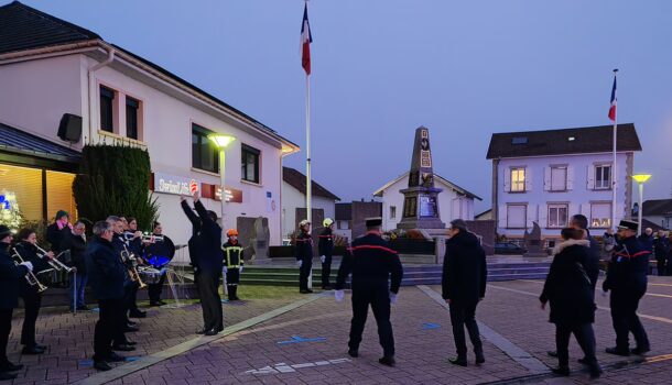 Sainte Barbe 2024 à Golbey avec les sapeurs pompiers et l'orchestre d'harmonie de Golbey