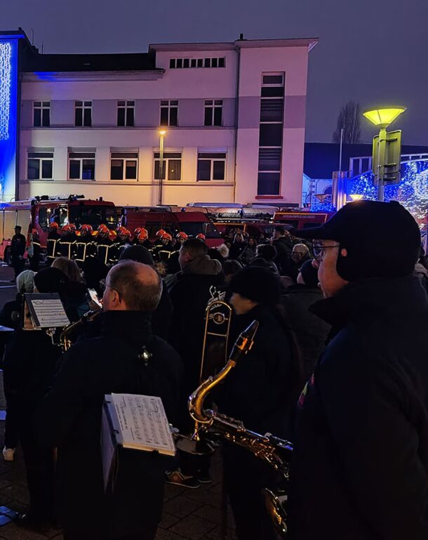 Sainte Barbe 2024 à Golbey avec les sapeurs pompiers et l'orchestre d'harmonie de Golbey