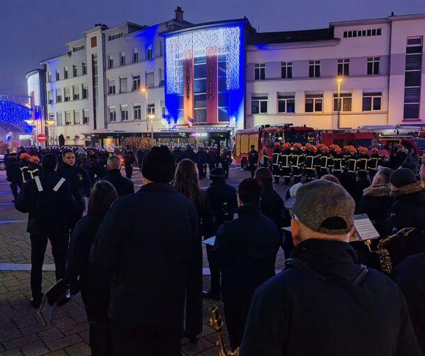 Sainte Barbe 2024 à Golbey avec les sapeurs pompiers et l'orchestre d'harmonie de Golbey