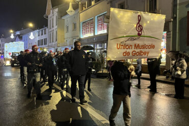 Défilé de la Saint-Nicolas 2025 à Golbey avec l'Orchestre d'Harmonie de l'Union Musicale de Golbey
