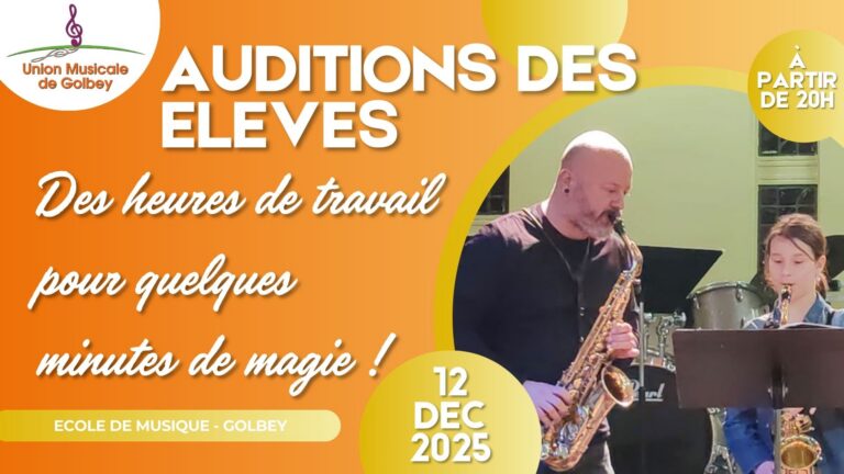Auditions des élèves de l’école de musique de Golbey le 12 décembre 2025